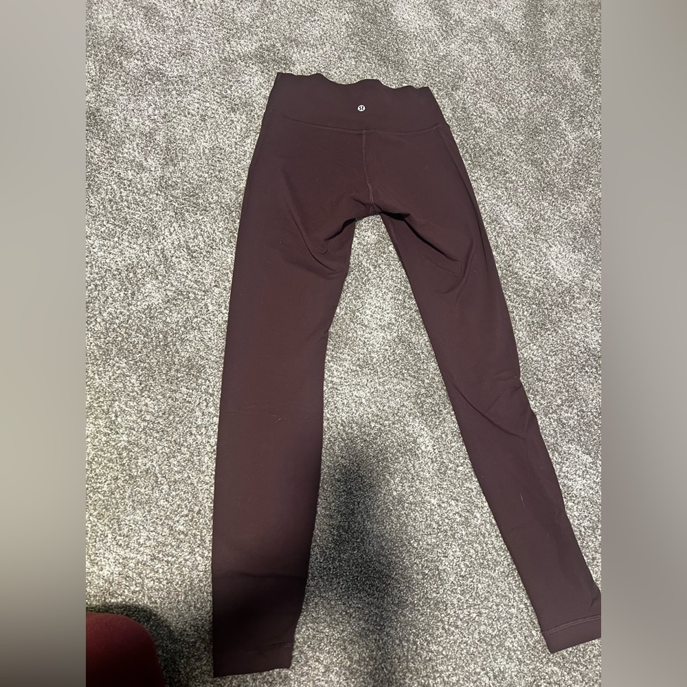 Lululemon leggings size 6 dark burgundy color
